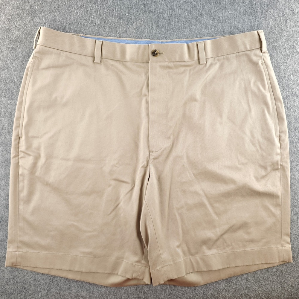 Brooks Brothers Advantage Chino Shorts Mens 40 Tan Beige Cotton Stretch